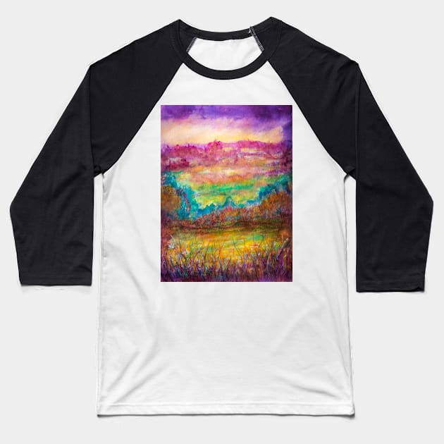 Autumn landscape 2 Baseball T-Shirt by redwitchart